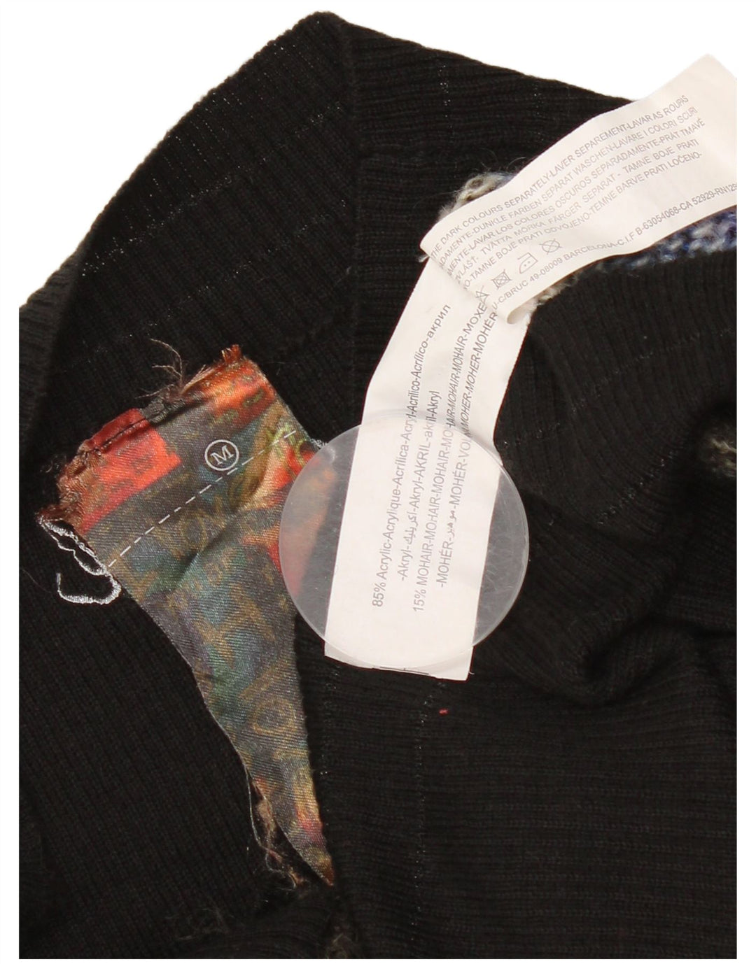 Damski sweter Desigual z dekoltem w łódkę UK 12, średni, wielokolorowy