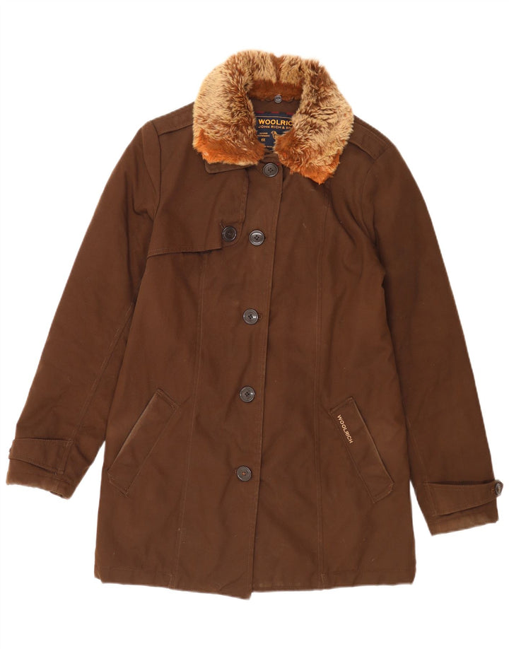 Damska ocieplana kurtka Woolrich UK 14 Średni brązowy nylon