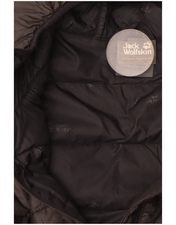 Męska ocieplana kurtka z kapturem JACK WOLFSKIN UK 34, mała, czarna, poliester