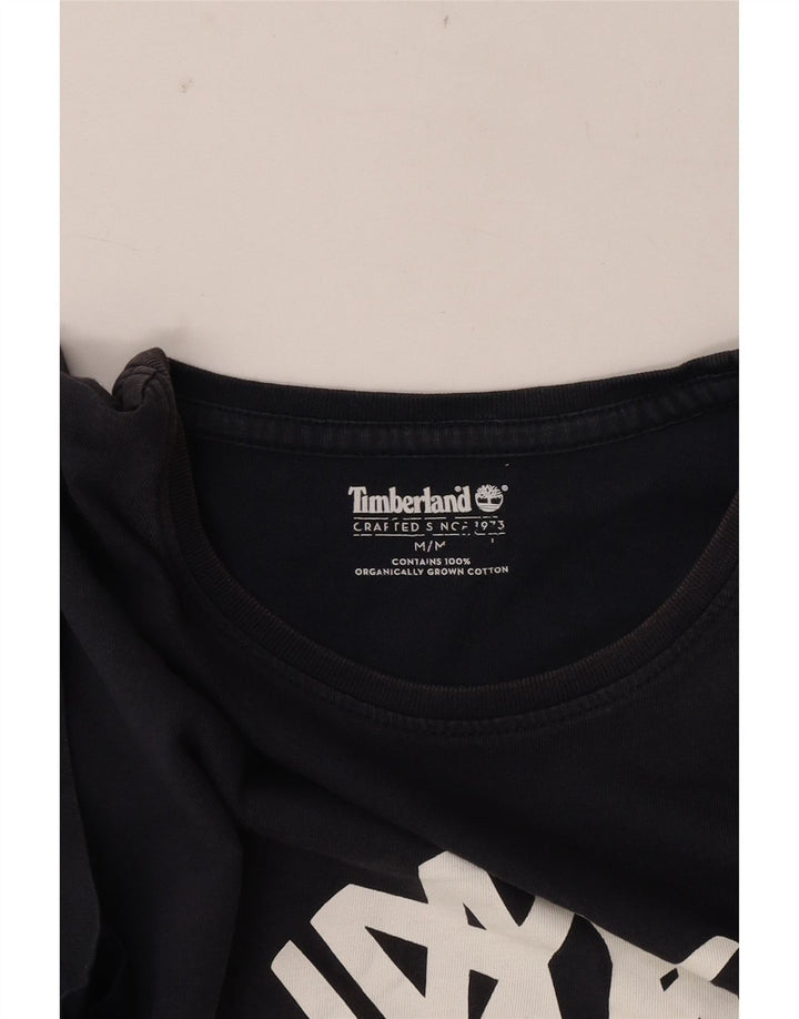 Męska koszulka z grafiką Timberland, średnia, granatowa bawełna