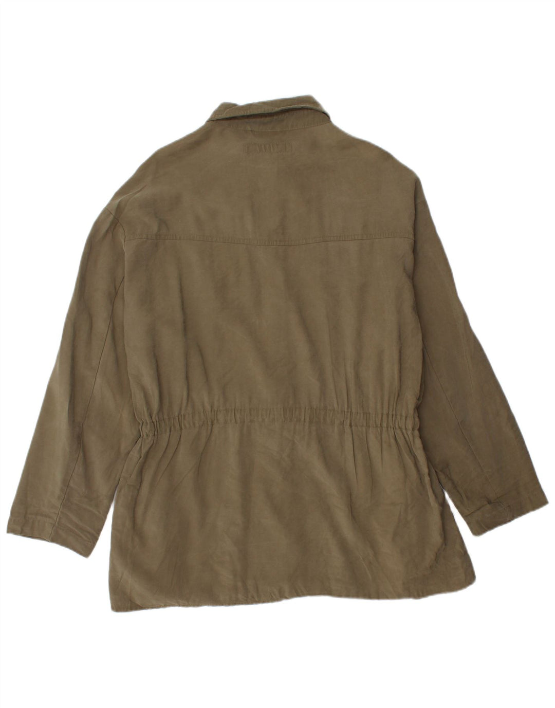 ZARA Womens Oversized Utility Jacket UK 16 Large Khaki Viscose
