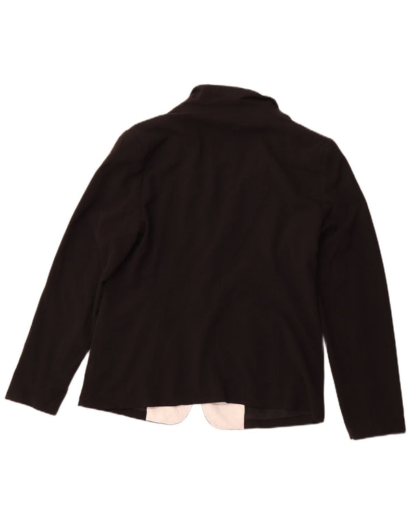 Damska marynarka zapinana na 1 guzik MOSSIMO UK 16, duża, czarna, z blokami kolorów