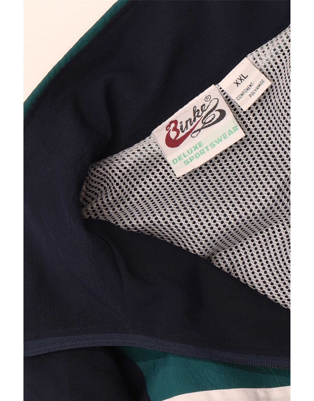 Vintage męska kurtka dresowa 2XL wielokolorowy poliamid z blokami kolorów