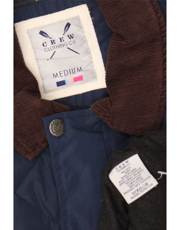 Męska pikowana kurtka Crew Clothing UK 38, średni granat, blok kolorów