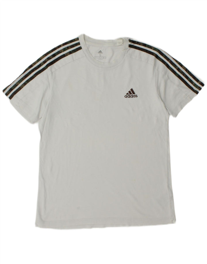 Adidas Męska Koszulka Top Mała Biała Bawełna
