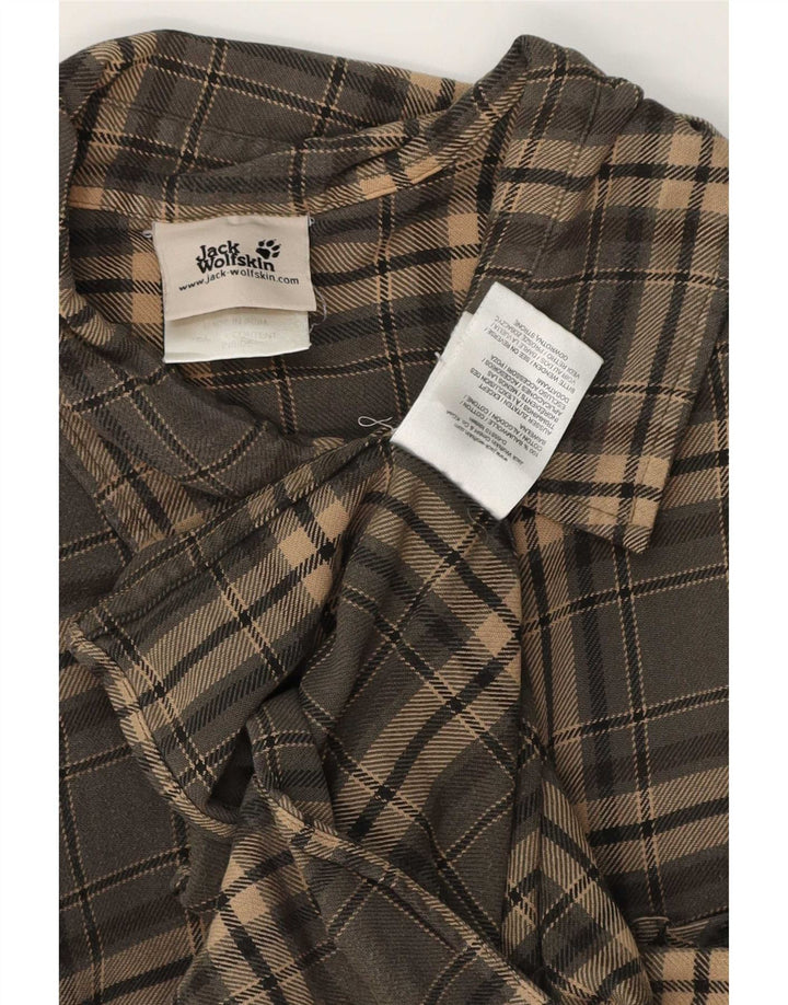 Męska koszula flanelowa Jack Wolfskin XL, bawełniana, szara krata