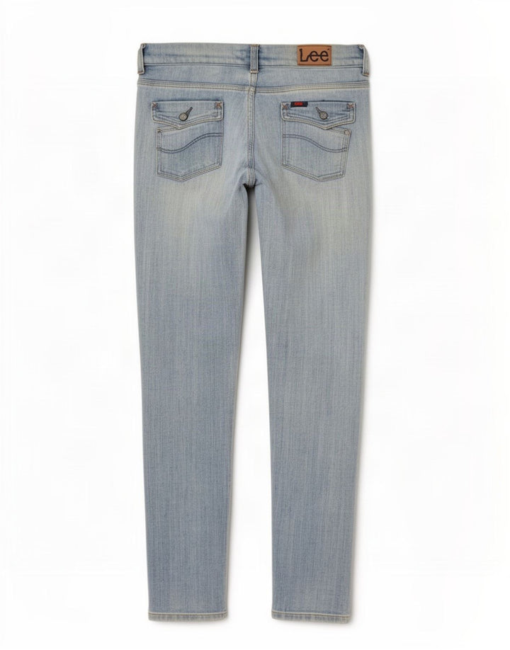 Damskie jeansy Lee Slim W28 L30 Niebieskie bawełniane