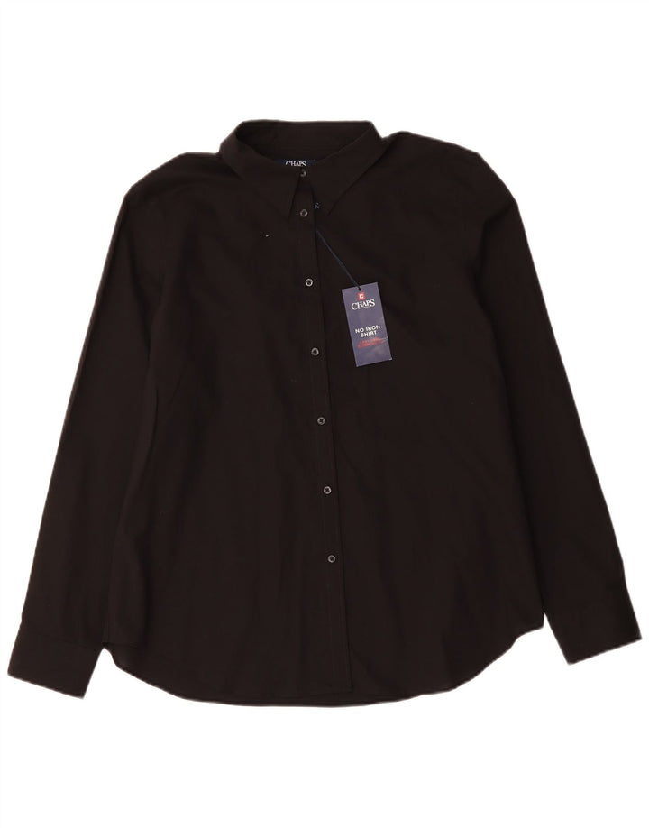 Koszula damska CHAPS Easy Care Slim Fit UK 18 XL, czarna bawełna