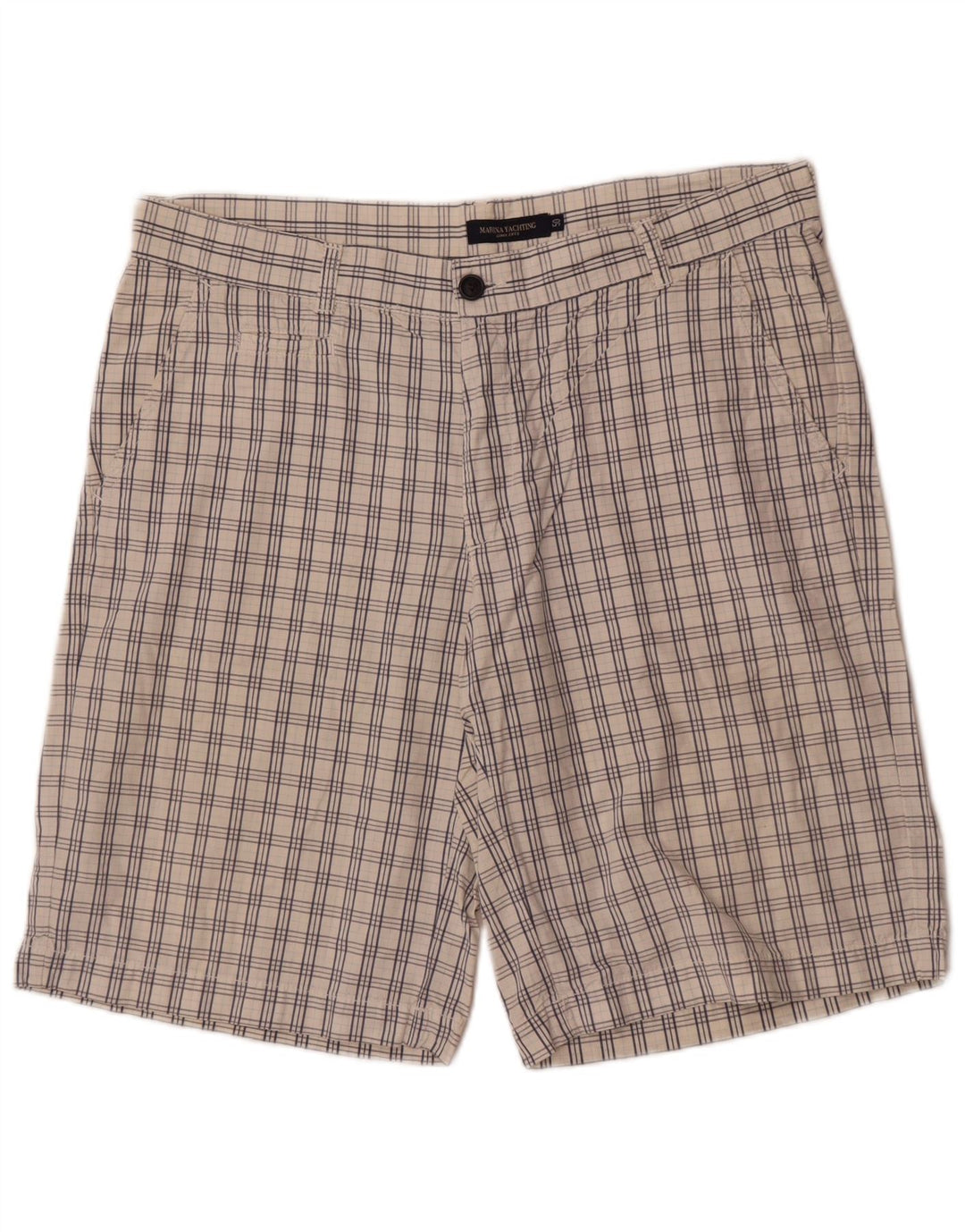 Męskie spodenki chino Marina Yachting IT 50 Large W36 w białą kratkę