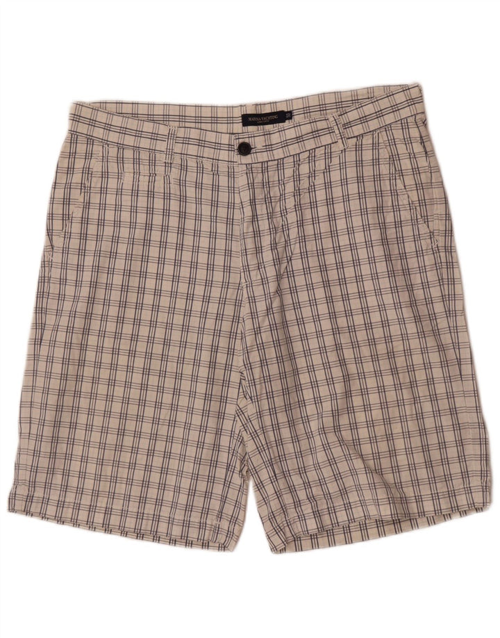 Męskie spodenki chino Marina Yachting IT 50 Large W36 w białą kratkę