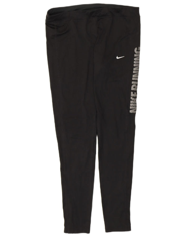 Damskie legginsy NIKE Dri Fit Graphic UK 18 XL, czarny poliester