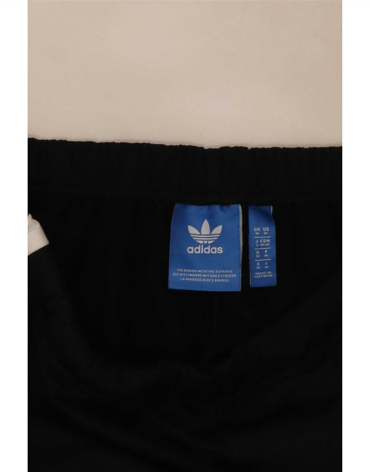 Męskie spodnie dresowe Adidas, średni czarny poliester z blokami kolorów