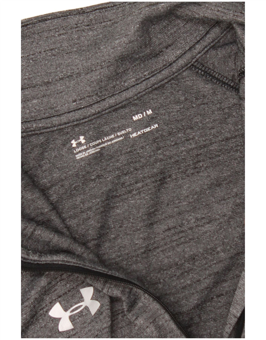 Męski dres UNDER ARMOUR Heat Gear z zamkiem błyskawicznym, średnioszary