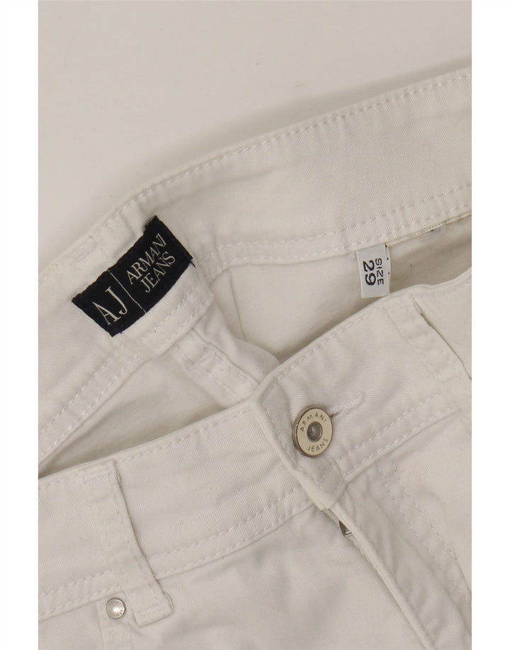 Armani Jeans Damskie proste dżinsy W29 L27 Białe