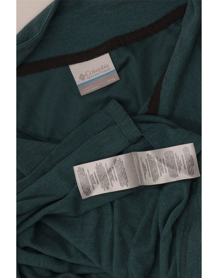 Męska koszulka polo Columbia 2XL Zielony poliester