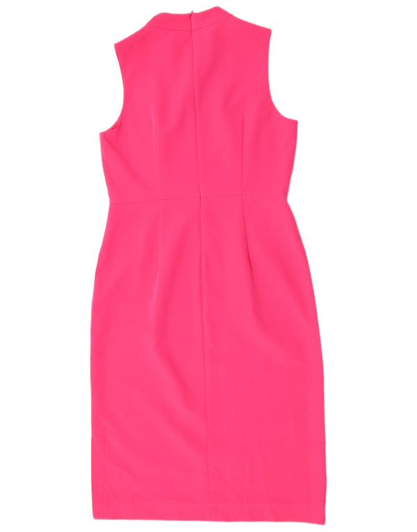 French Connection Womens Sleeveless Sheath Dress UK 16 Large Pink Polyester