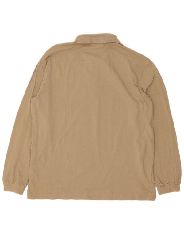 Męska koszulka polo Lacoste z długim rękawem, rozmiar 6 XL, bawełna khaki