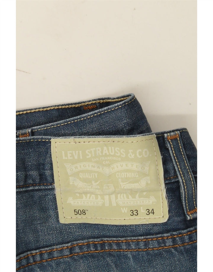 Męskie jeansy Levi's 508 Slim W33 L31 Niebieska bawełna