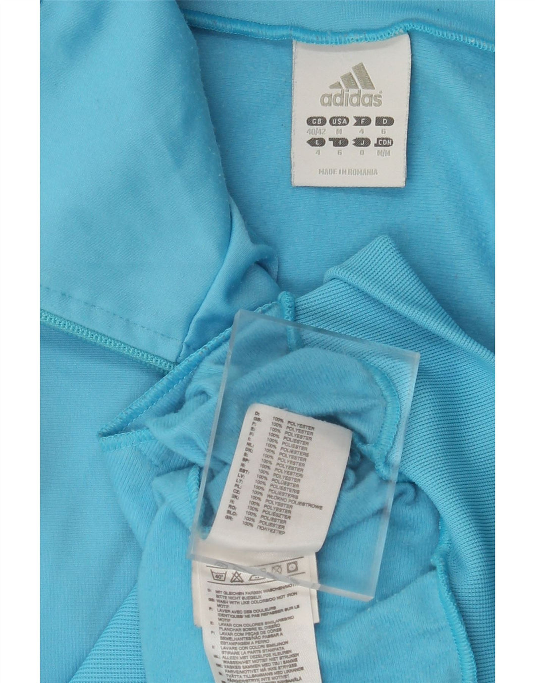 ADIDAS Mens Tracksuit Top Jacket UK 40/42 Medium Blue Polyester