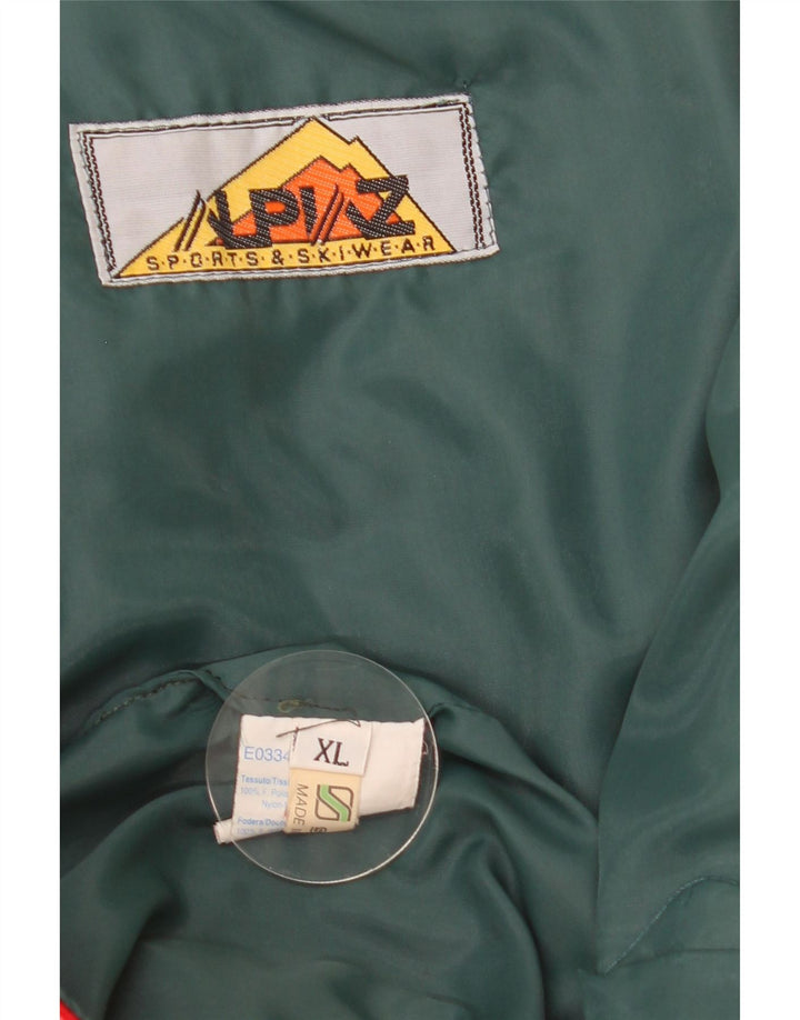 Męska kurtka narciarska Vintage UK 42 XL, czerwona, poliestrowa
