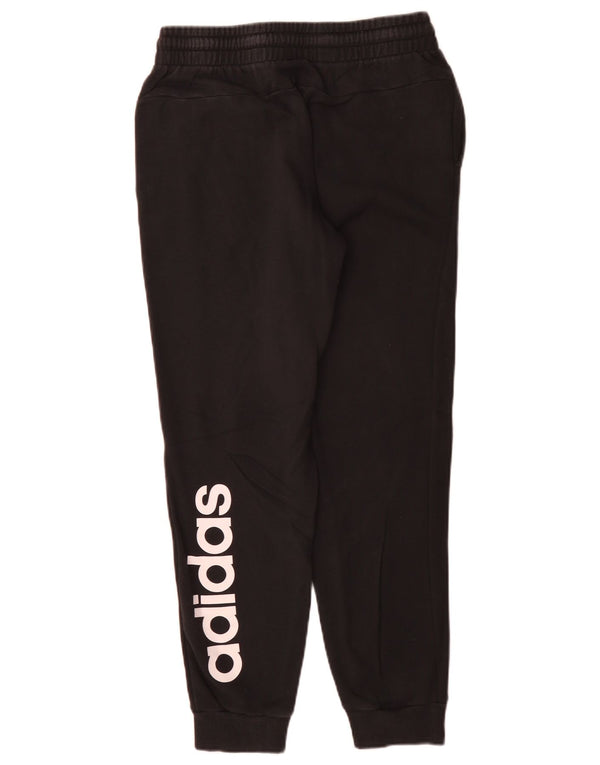 Damskie spodnie dresowe Adidas Graphic Joggers UK 8/10 Małe czarne bawełniane