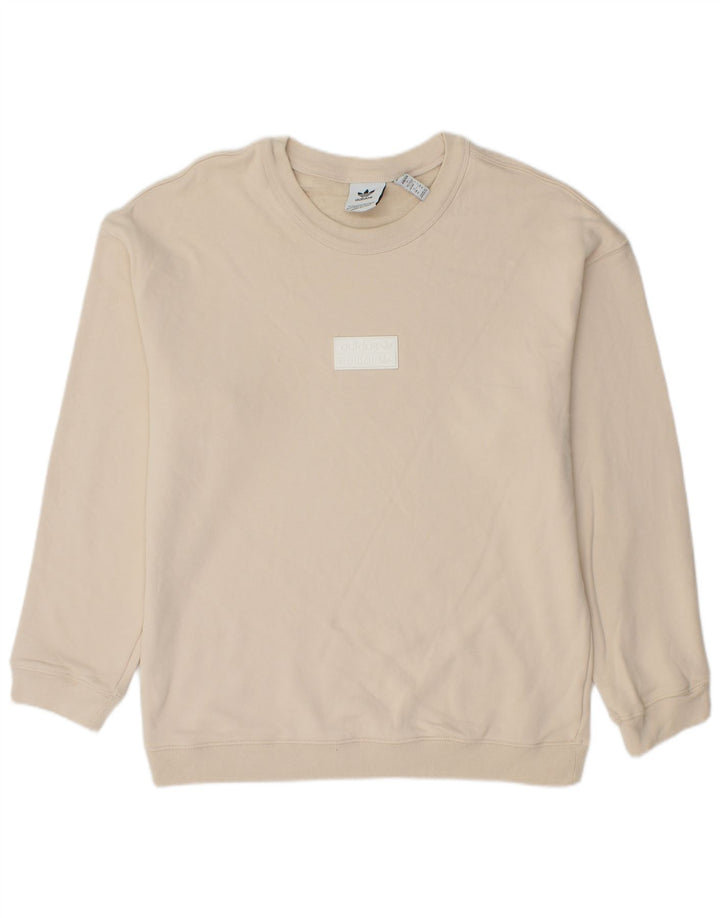 Męska bluza ADIDAS Sweter Średniej Białej Bawełny