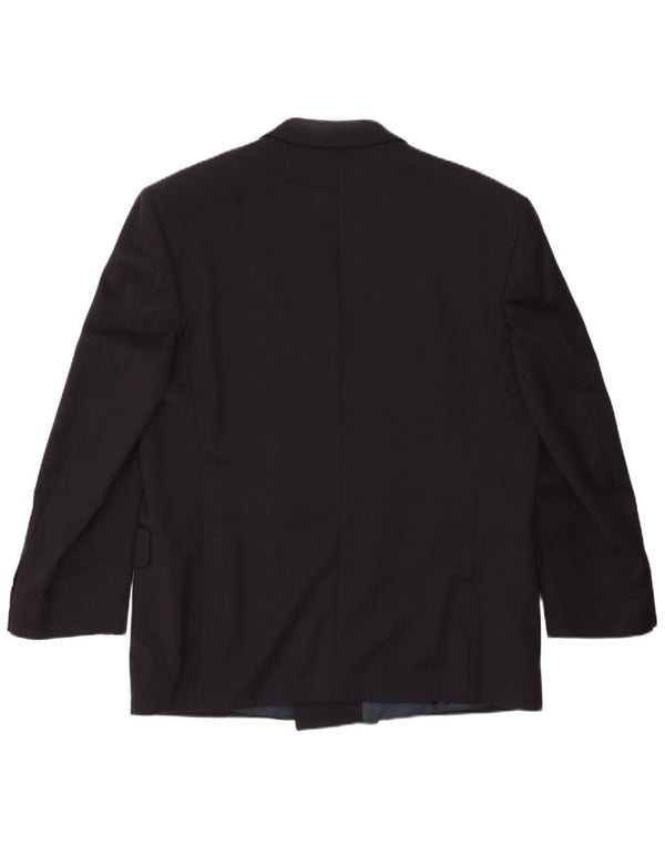 Męska marynarka dwurzędowa Jaeger IT 54 2XL Granatowa wełna