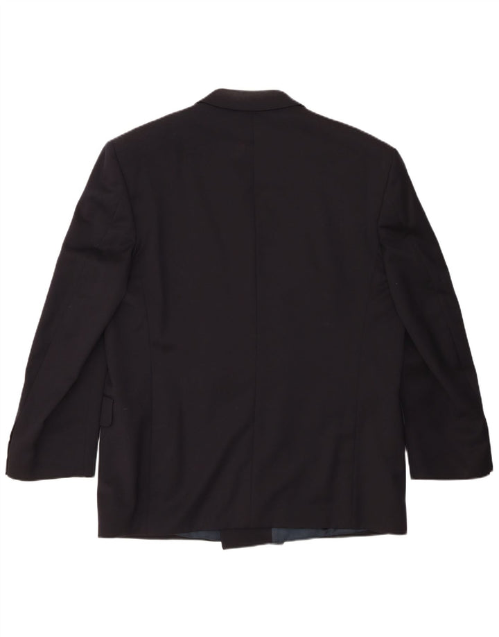 Męska marynarka dwurzędowa Jaeger IT 54 2XL Granatowa wełna