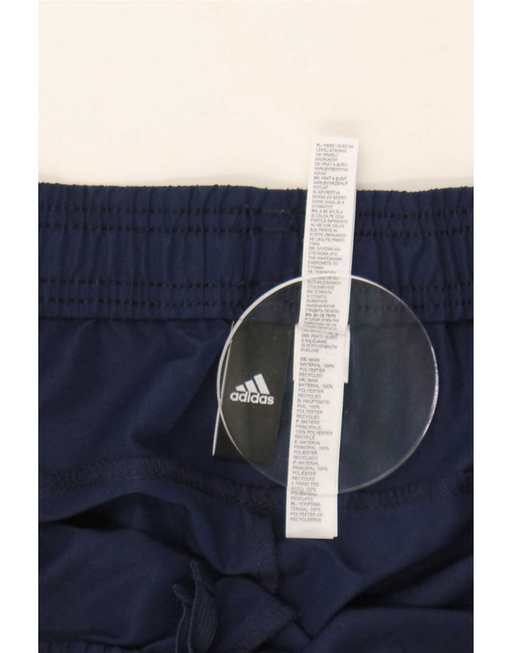 Męskie spodnie dresowe Adidas z grafiką, duże, granatowe, z poliestru