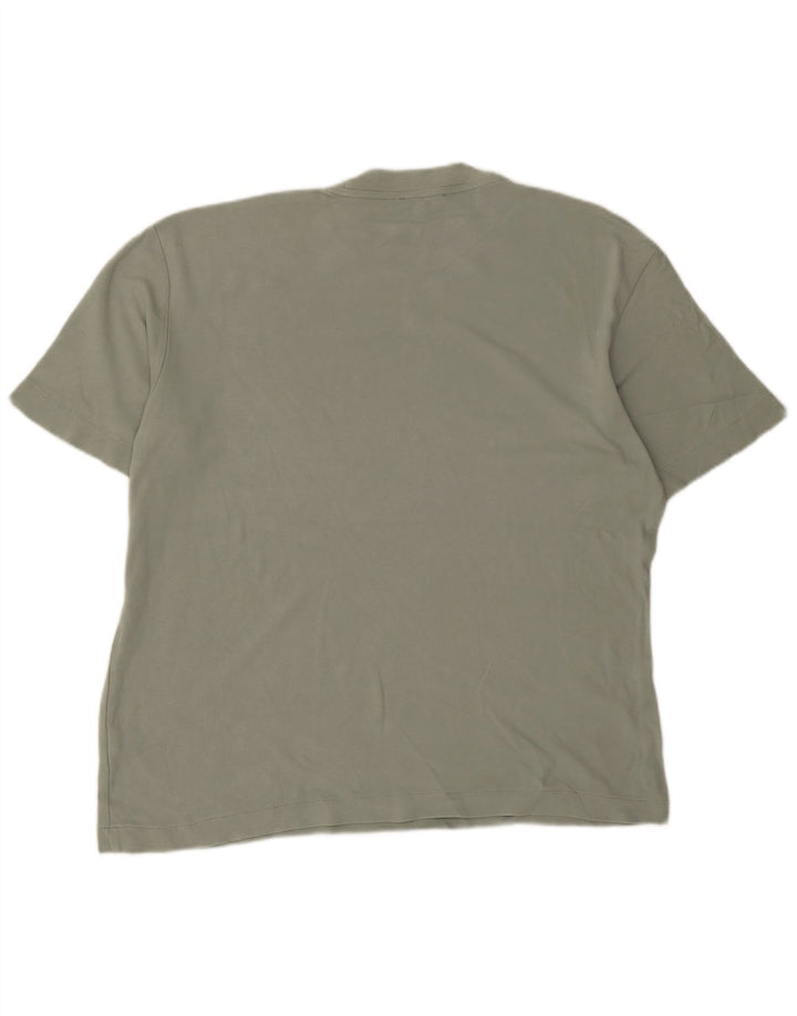 Męski T-shirt Zara, duży, zielony, bawełniany