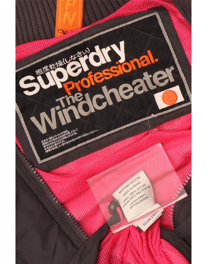 Damska kurtka wiatrówka Superdry The Windcheater UK 16, duża czarna