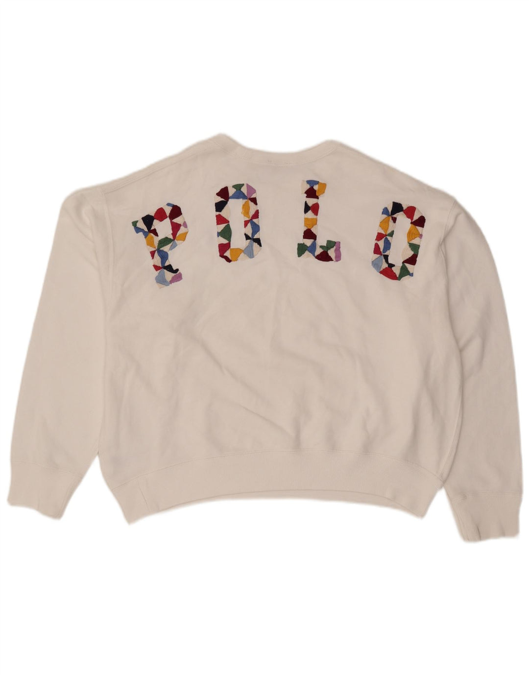 POLO RALPH LAUREN Damska bluza typu Crop Bluza UK 16, duża, biała