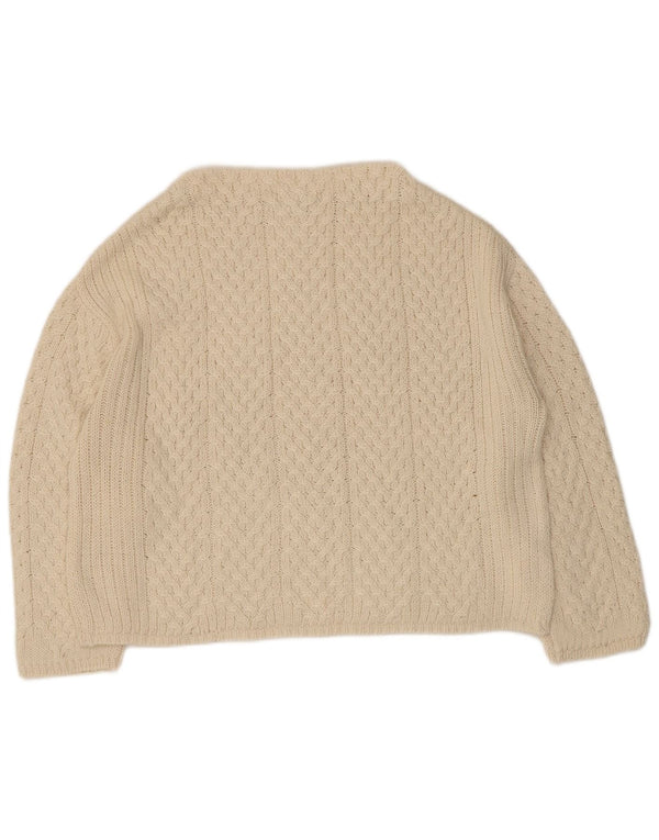 Sweter damski Zara z dekoltem w łódkę UK 16, duży, beżowy
