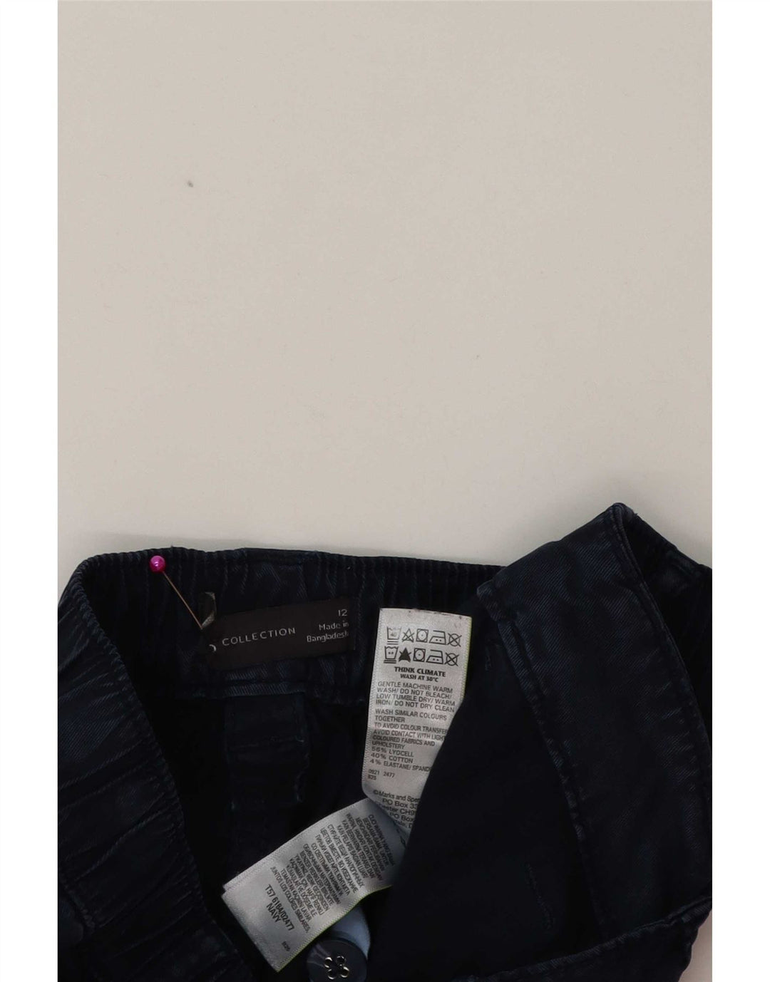 Damskie spodnie cargo Marks & Spencer UK 12 Medium W32 L27 Granatowe