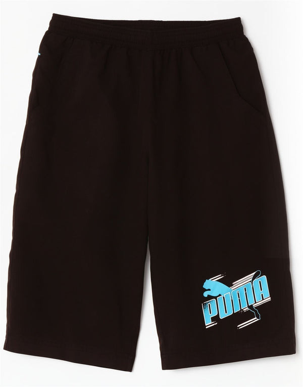 Chłopięce spodenki sportowe Puma z grafiką 11-12 lat, czarny poliester