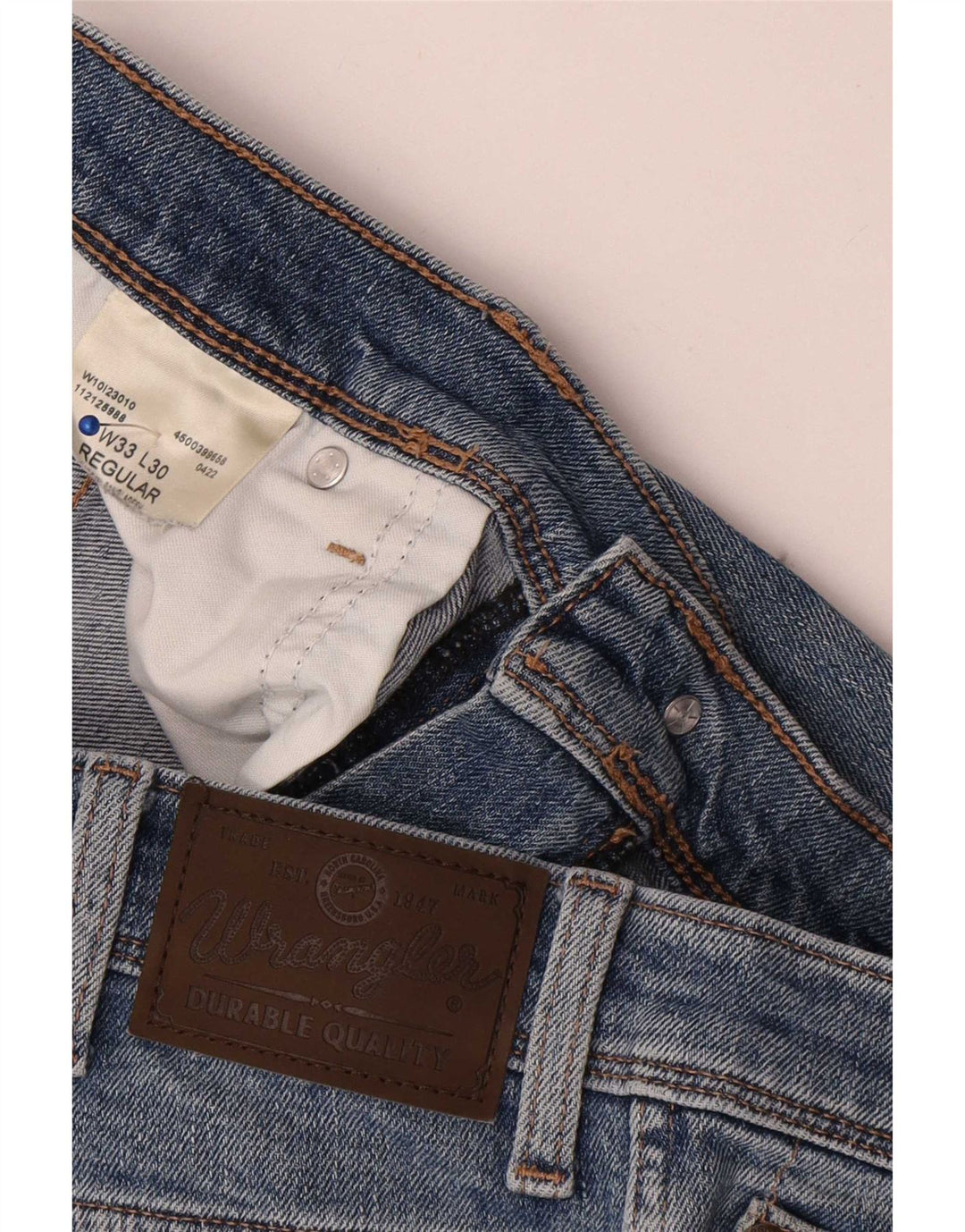 Męskie jeansy Wrangler Regular Straight W33 L30 Niebieskie bawełniane