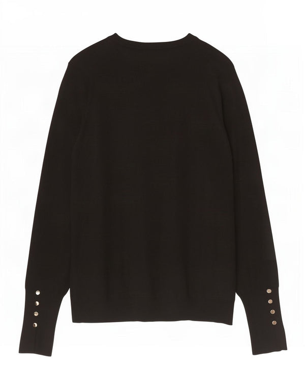 Sweter damski Zara z dekoltem w łódkę UK 14, duży, czarny