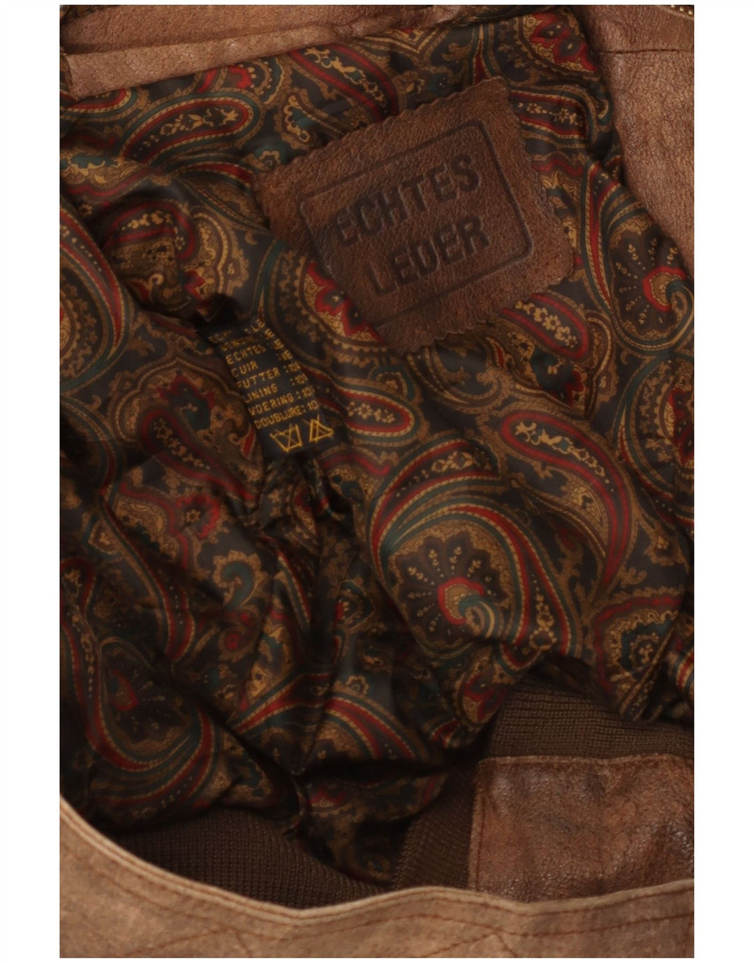 Vintage męska kurtka skórzana UK 42 XL brązowa skóra