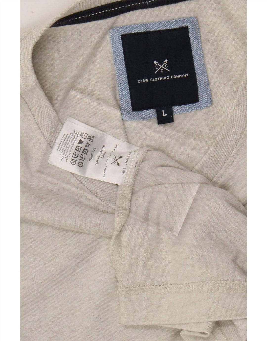 CREW CLOTHING Męski T-shirt Top, duży, w białe plamki