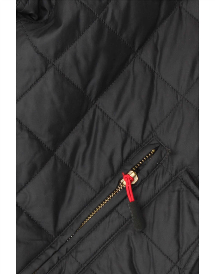 Męska pikowana kurtka Barbour UK 40, duża, czarna, poliamidowa