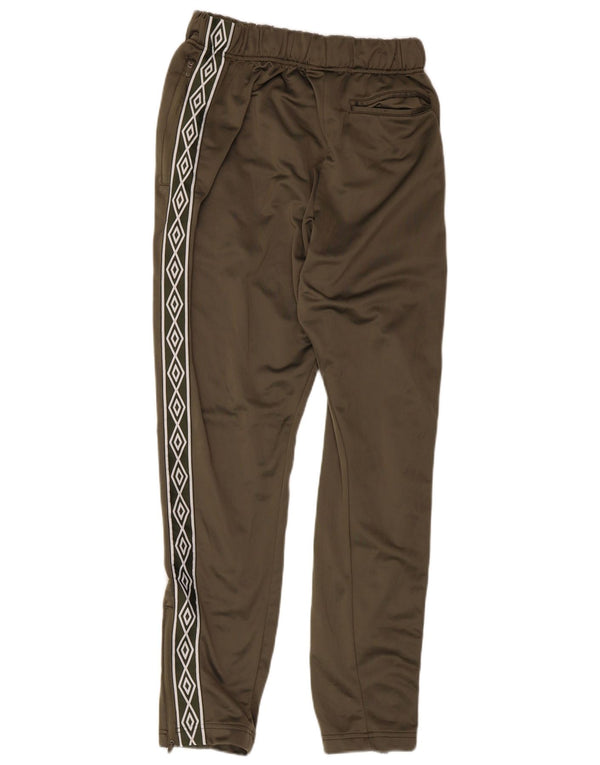 Męskie spodnie dresowe Umbro z grafiką, duże bloki kolorów khaki