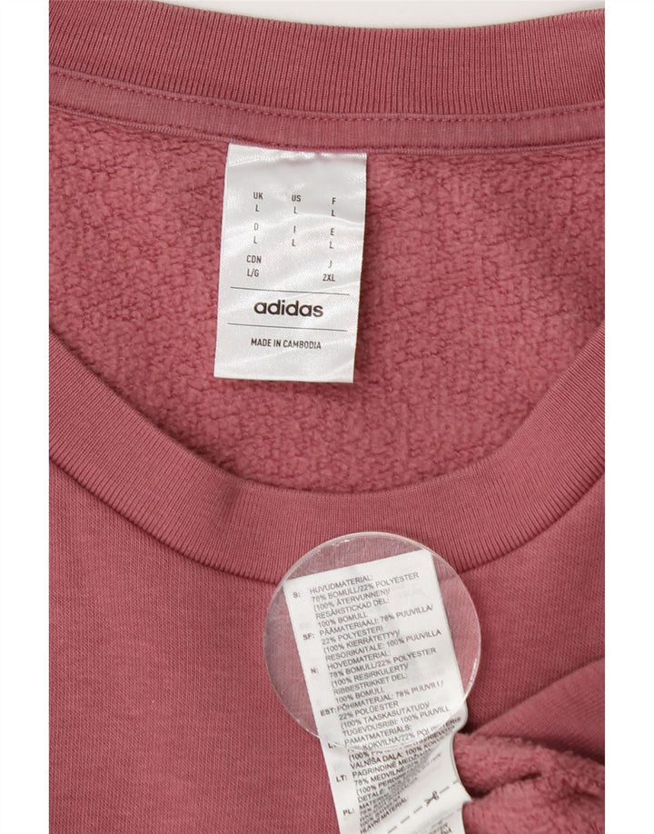 Bluza męska Adidas, duża, różowa, bawełniana