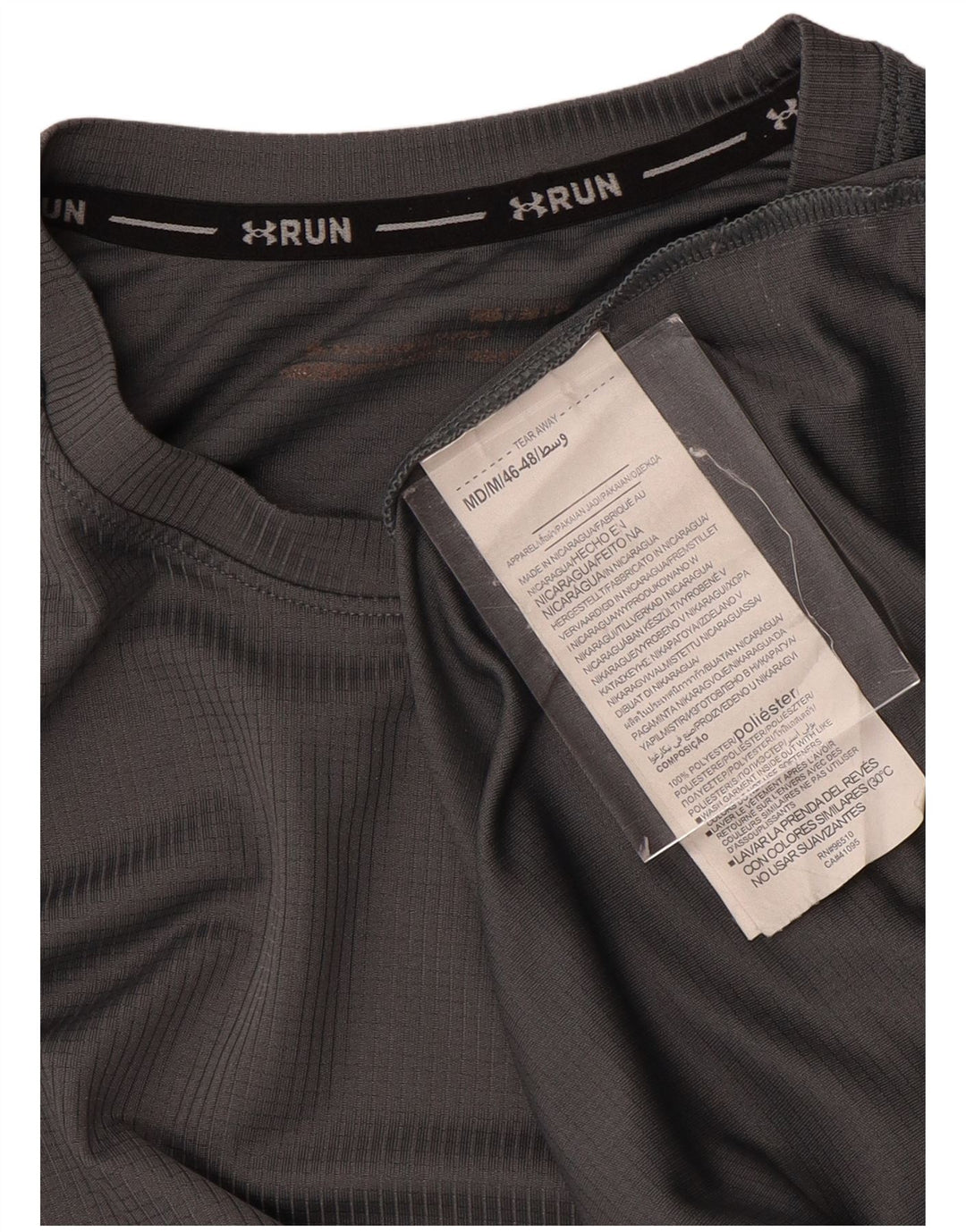 Męski T-shirt z grafiką UNDER ARMOUR Heat Gear, średnioszary, poliester