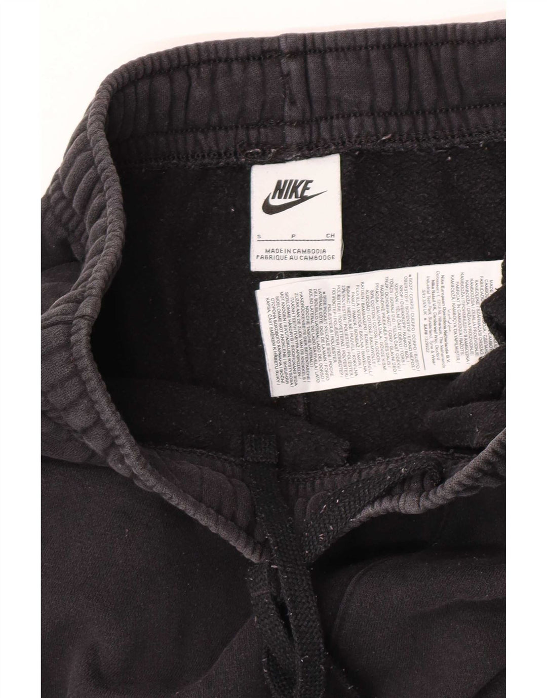 Męskie spodnie dresowe Nike Cargo, małe, czarne, bawełniane
