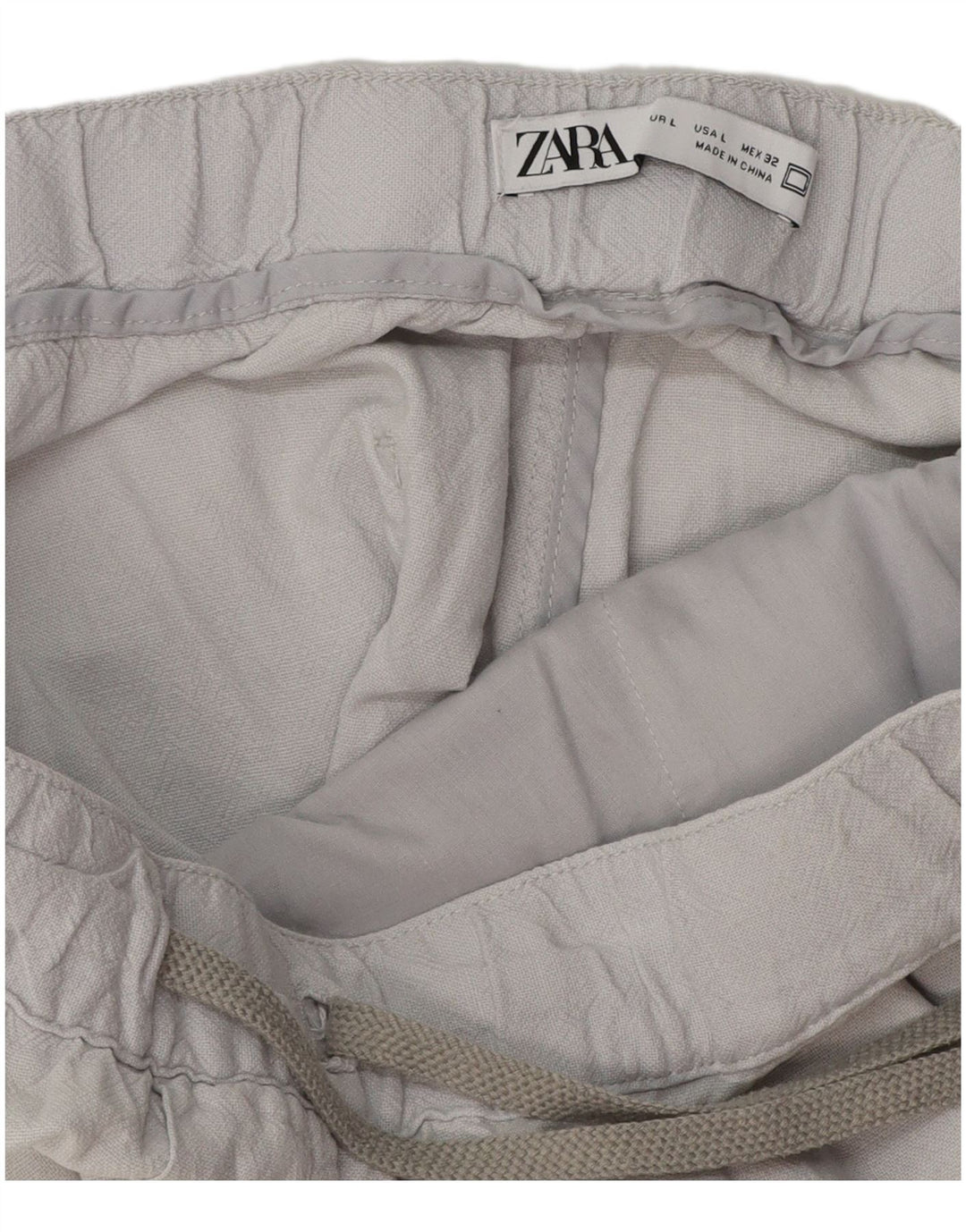 Damskie spodnie chino do biegania Zara, duże W32 L28, szare