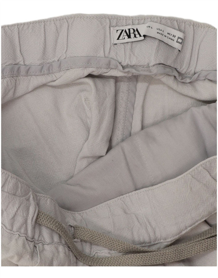 Damskie spodnie chino do biegania Zara, duże W32 L28, szare