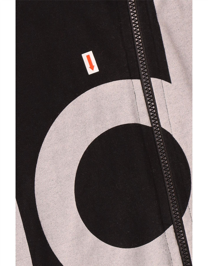 Adidas Męska bluza dresowa z grafiką, mała czarna, bawełniana z blokami kolorów