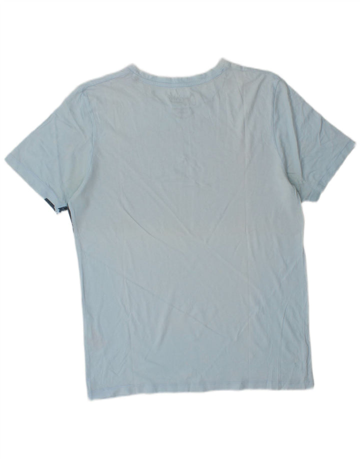 Męska koszulka T-shirt JACK & JONES, duża, niebieska, z blokami kolorów, bawełniana