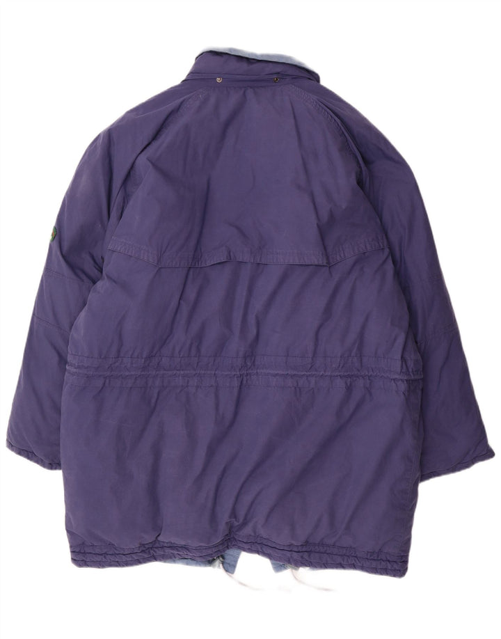 DIADORA Męska, dwustronna, wyściełana kurtka o luźnym kroju, UK 38, średnia niebieska bawełna