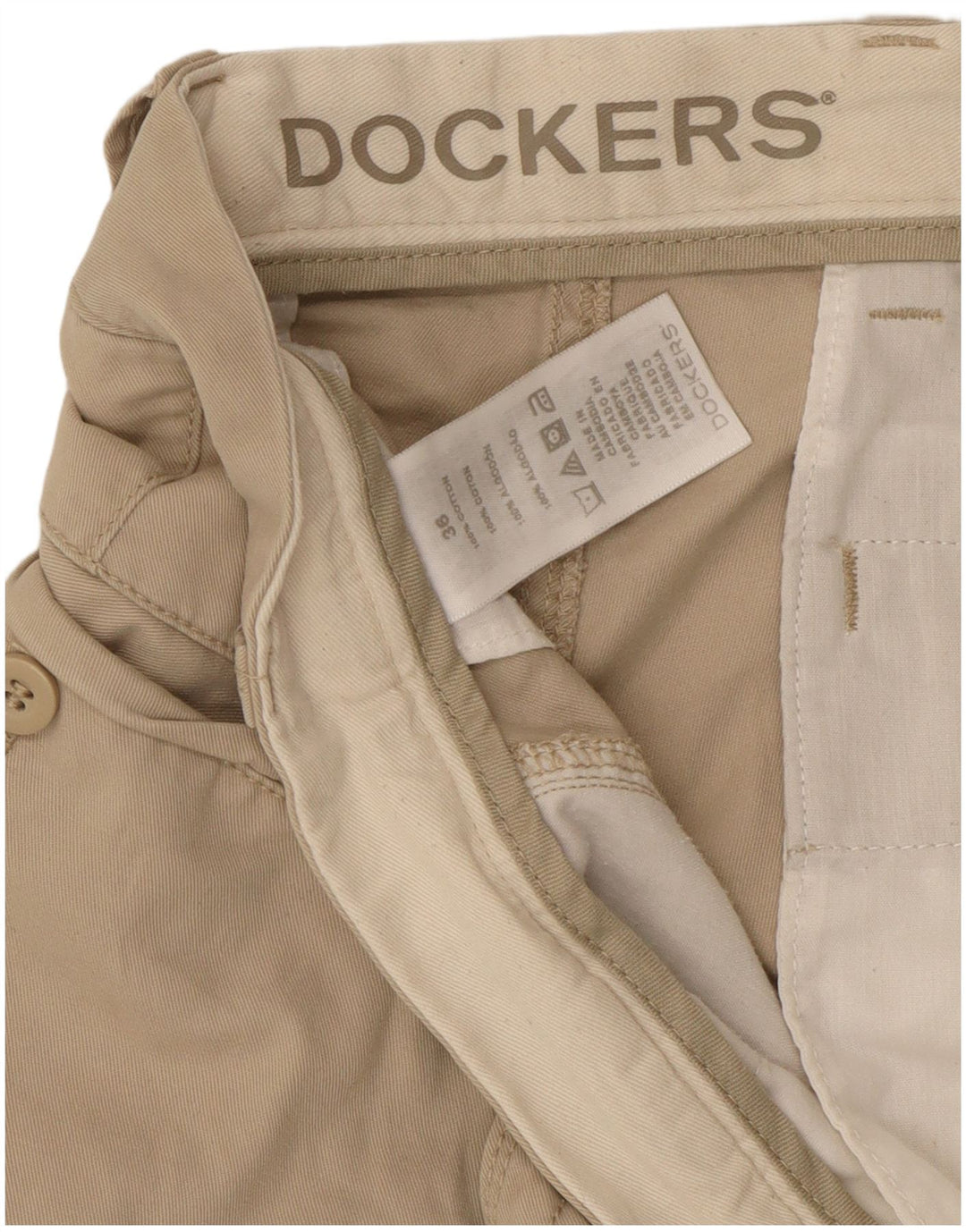 Męskie spodenki cargo Dockers W36, duże, beżowe, bawełniane